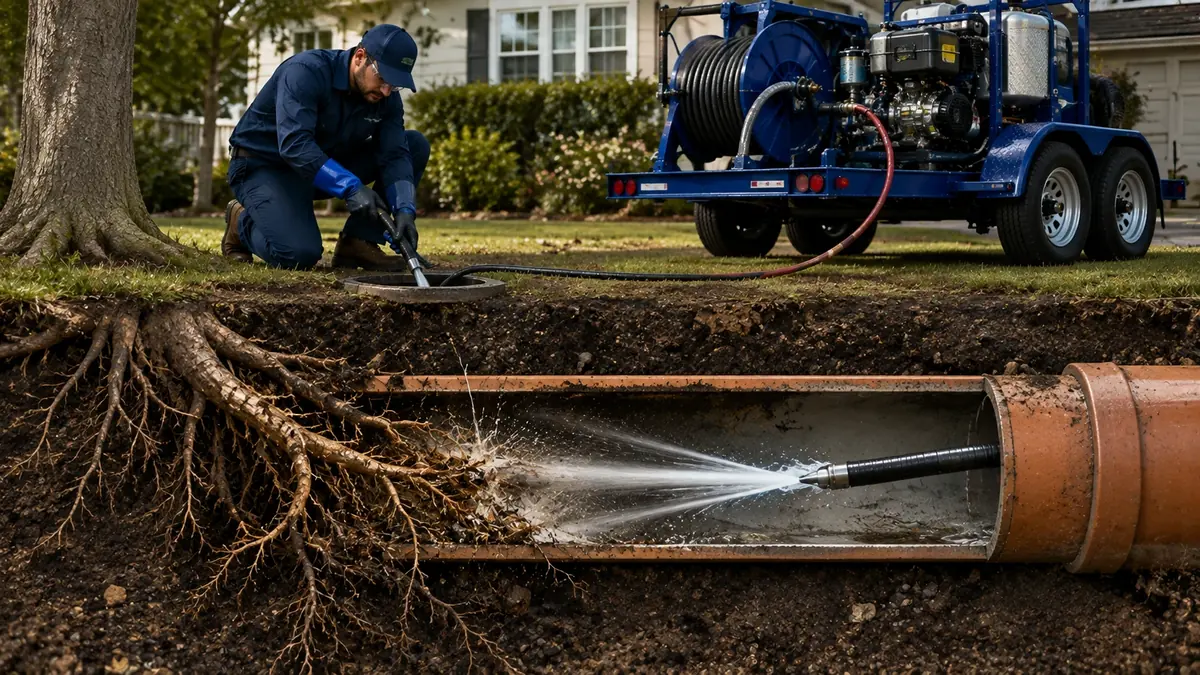 Tree Root Removal with Hydro Jetting in Jolon